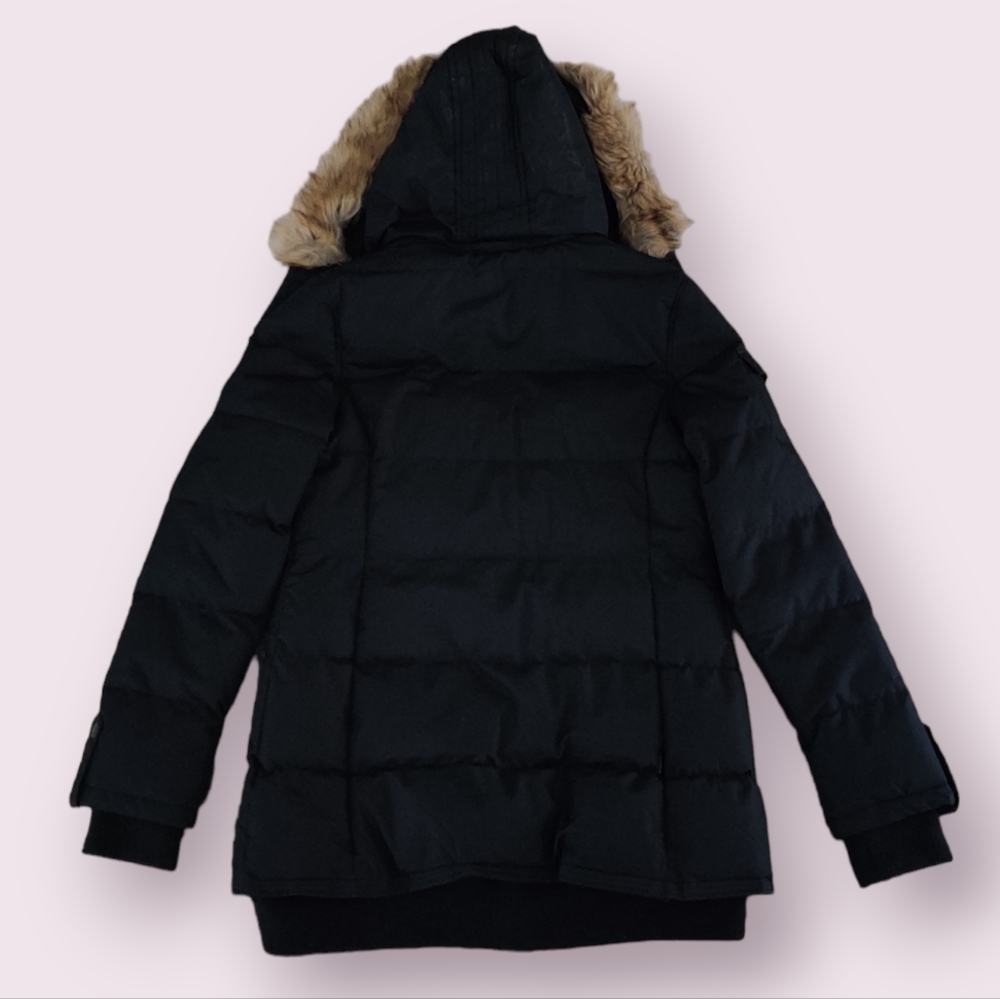 Noize Vegan Black Coat w/Detachable Hood - Picture 2 of 16